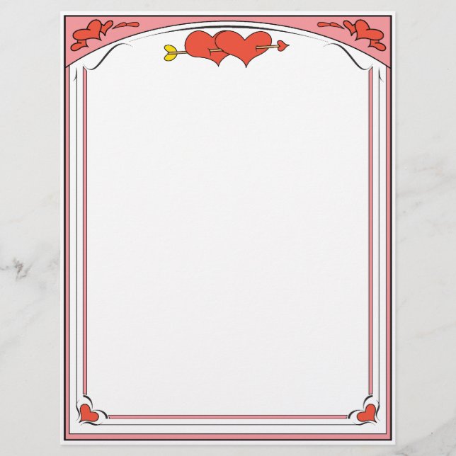 Valentine Hearts Letterhead (Vorderseite)