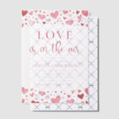 Valentine Hearts Liebe ist in der Luft Brautparty Pergament Einladungen (Versetzt (Einladung))
