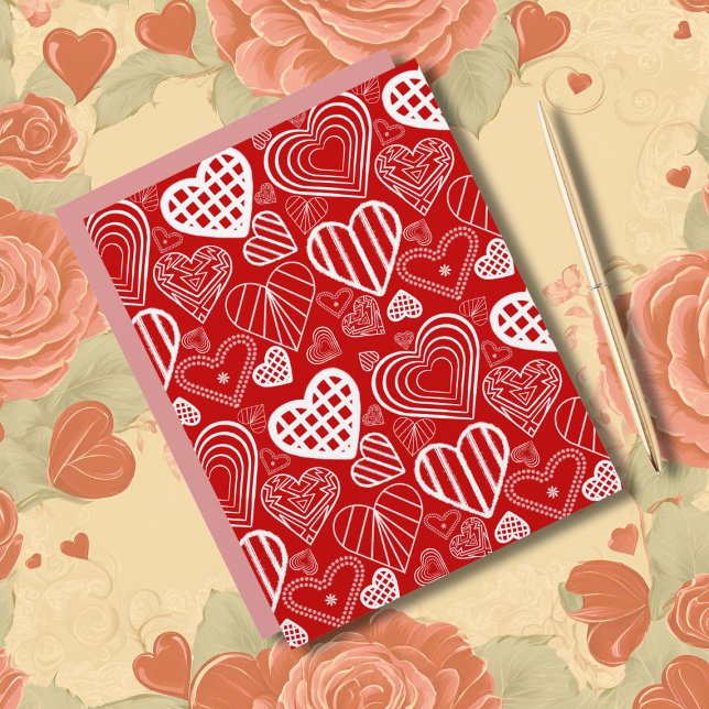 Valentine Hearts Liebe Red White (Von Creator hochgeladen)