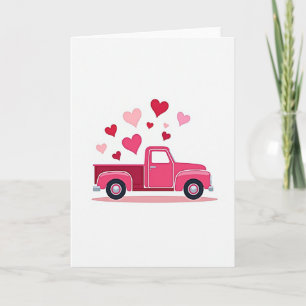 Valentine-Hearts-Lieferwagenkarte Karte