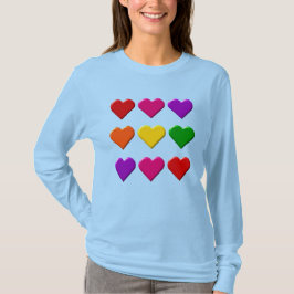 Valentine Hearts Long Sleeve T - Shirt