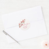 Valentine Hearts Love Garden Pink Bridal Shower Runder Aufkleber (Umschlag)