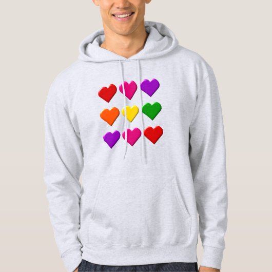 Valentine Hearts Men's Hoodie (Vorderseite)