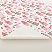 Valentine Hearts Milkshakes Candy Pattern Sherpadecke (3/4)