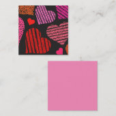 Valentine Hearts Mitteilungskarte (Vorne/Hinten)