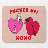 Valentine Hearts Mouse Pad auflocken Mousepad (Vorne)