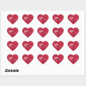 Valentine Hearts Muster Fragile Glitzer ID300 Herz-Aufkleber (Blatt)