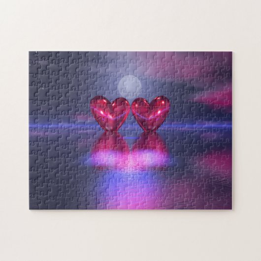 Valentine Hearts Night Beats Puzzle (Horizontal)