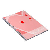 Valentine Hearts Notebook Notizblock (Rechte Seite)