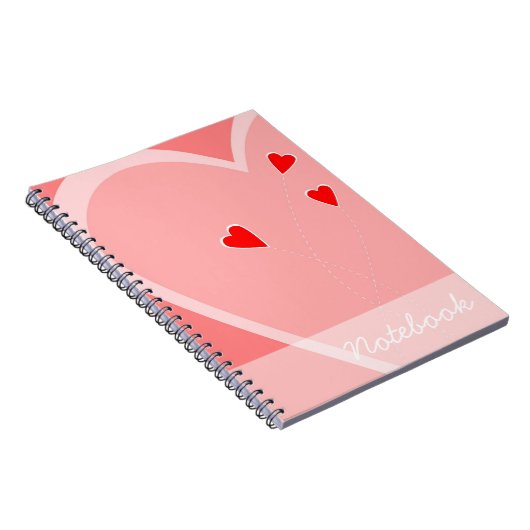 Valentine Hearts Notebook Notizblock (Rechte Seite)