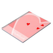 Valentine Hearts Notebook Notizblock (Linke Seite)