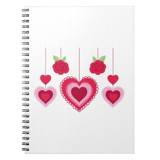 Valentine Hearts Notizblock (Vorderseite)