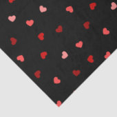 Valentine Hearts on Black Seidenpapier (Ausschnitt)