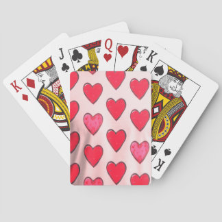 Valentine Hearts on Deck of Classic Playing Cards Spielkarten
