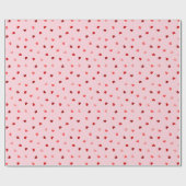 Valentine Hearts on Pink Geschenkpapier (Flach)