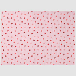 Valentine Hearts on Pink Seidenpapier