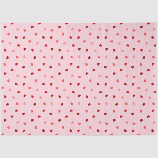 Valentine Hearts on Pink Seidenpapier (Vorderseite)