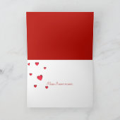 Valentine Hearts on Red Karte (Innenseite)