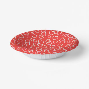Valentine Hearts Paper Bowl Pappteller