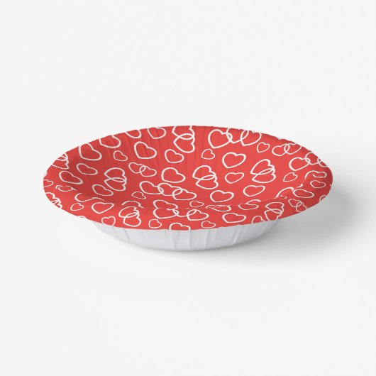 Valentine Hearts Paper Bowl Pappteller (Gewinkelt)