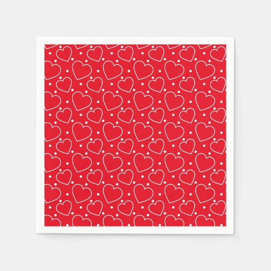 Valentine Hearts Paper Napkins Serviette (Vorderseite)