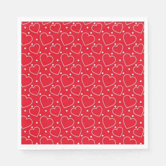 Valentine Hearts Paper Napkins Serviette (Vorderseite)
