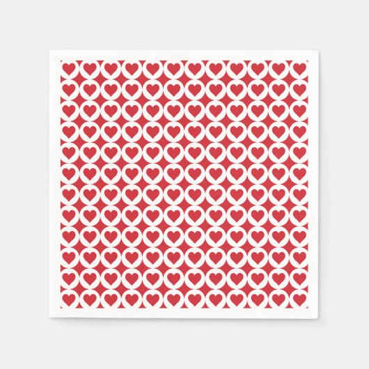 Valentine Hearts Paper Napkins Serviette (Vorderseite)
