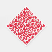 Valentine Hearts Paper Napkins Serviette (Ecke)