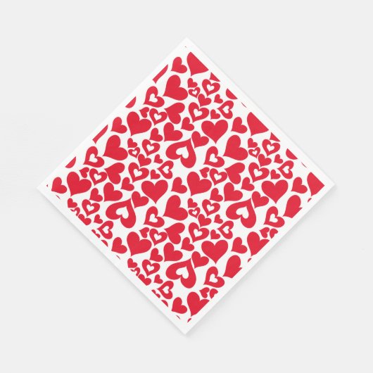 Valentine Hearts Paper Napkins Serviette (Ecke)