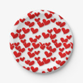 Valentine Hearts Paper Tellers Pappteller (Vorderseite)