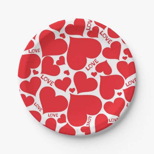 Valentine Hearts Paper Tellers Pappteller (Vorderseite)