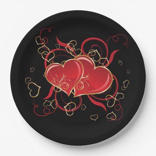 Valentine Hearts Paper Tellers Pappteller (Vorderseite)