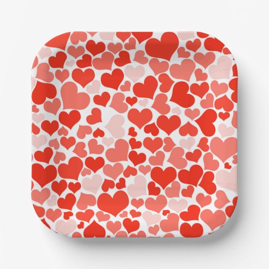 Valentine Hearts Paper Tellers Pappteller (Vorderseite)