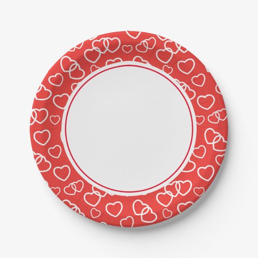 Valentine Hearts Paper Tellers Pappteller (Vorderseite)