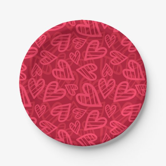 Valentine Hearts Paper Tellers Pappteller (Vorderseite)