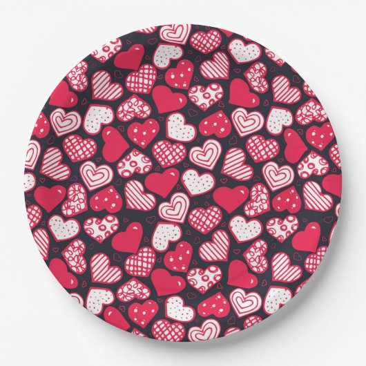 Valentine Hearts Paper Tellers Pappteller (Vorderseite)