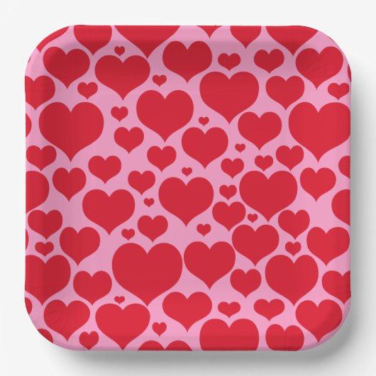 Valentine Hearts Paper Tellers Pappteller (Vorderseite)