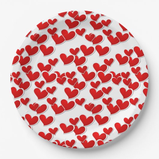 Valentine Hearts Paper Tellers Pappteller (Vorderseite)