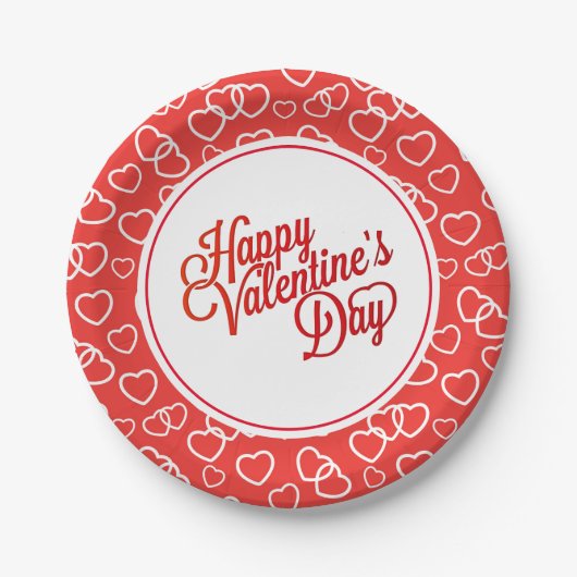 Valentine Hearts Paper Tellers Pappteller (Vorderseite)