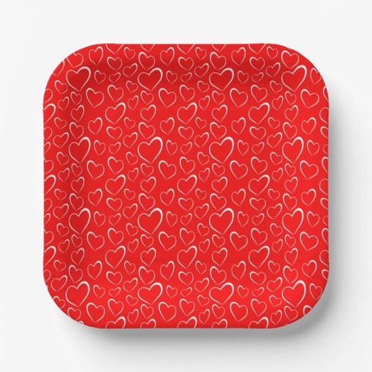Valentine Hearts Paper Tellers Pappteller (Vorderseite)