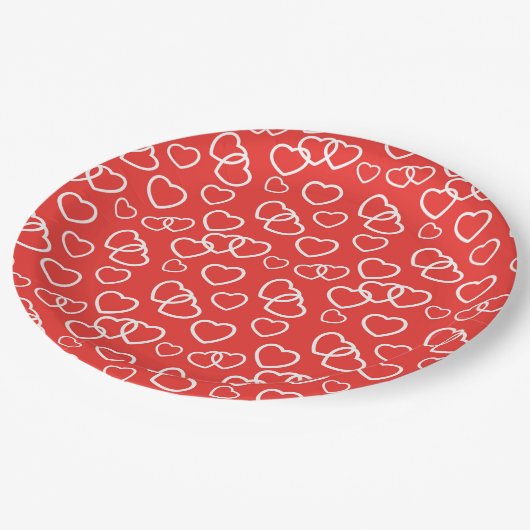 Valentine Hearts Paper Tellers Pappteller (Schrägansicht)