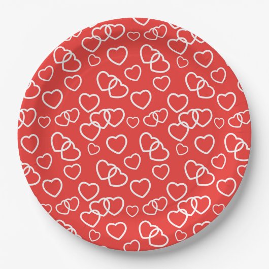Valentine Hearts Paper Tellers Pappteller (Vorderseite)