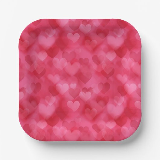 Valentine Hearts Paper Tellers Pappteller (Vorderseite)