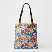 Valentine Hearts Pop Art Tasche (Vorderseite)