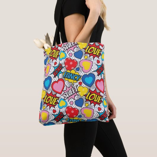 Valentine Hearts Pop Art Tasche (Von Nahem)