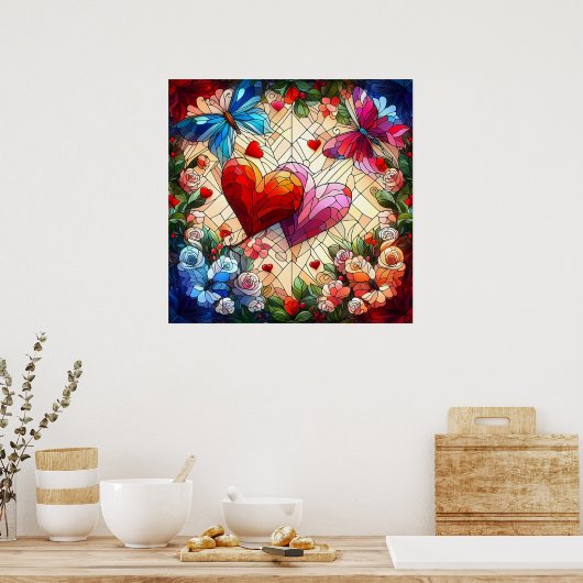 Valentine Hearts Poster (Küche)