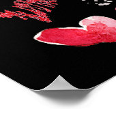 Valentine Hearts Poster in Schwarz (Ecke)