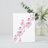 Valentine Hearts Postkarte (Stehend Vorderseite)