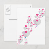 Valentine Hearts Postkarte (Vorne/Hinten)