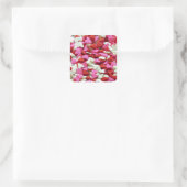 Valentine Hearts Quadratischer Aufkleber (Tasche)